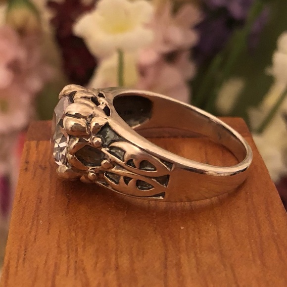 Silpada Sterling Silver Cubic Zirconia Blissful Thinking Ring Size 6 - Picture 10 of 12